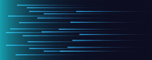 High speed lines moving technology concept. stripes lines with blue light. speed movement pattern and motion blur over dark blue background. Vector Illustration.