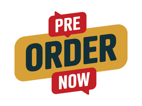 Pre Order Now Call to Action Button with Red and Yellow Colors