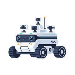 Fototapeta premium Advanced Autonomous Robotic Vehicle With Integrated Sensors For Exploration