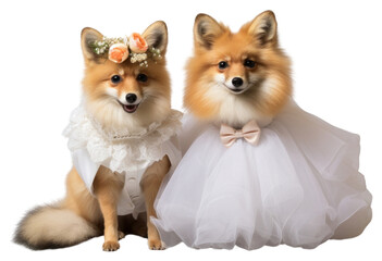 Fototapeta premium PNG Baby fox wedding mammal animal.