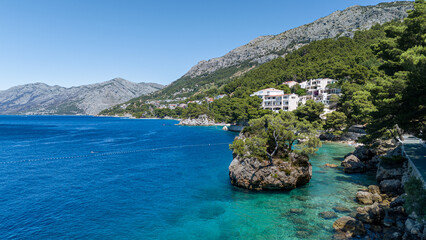 The Iconic Brela Stone and Turquoise Waters of Punta Rata Beach, Croatia