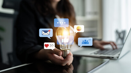 A collection of social media notifications representing user engagement. These alerts for likes, comments, and messages are key to online communication and community interaction. Fermion