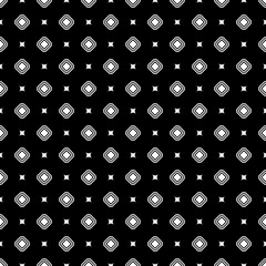 Stylized rhombuses and dots background. Seamless surface pattern design with diamonds contours ornament. Checks wallpaper. Ethnic mosaic motif. Embroidery ornate. Digital paper, textile print. Vector.