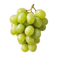 Fresh Green Grapes on White Background Ideal for Healthy Living and Nutrition Themes