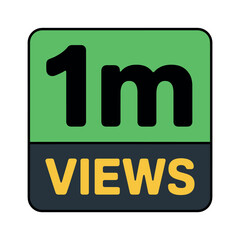 Social media views icon badge