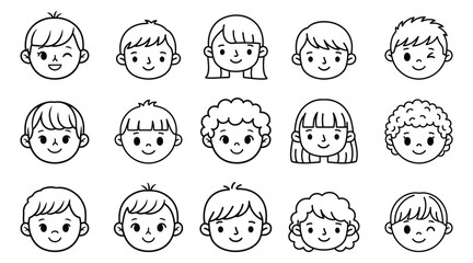 Collection of diverse boy and girl avatars