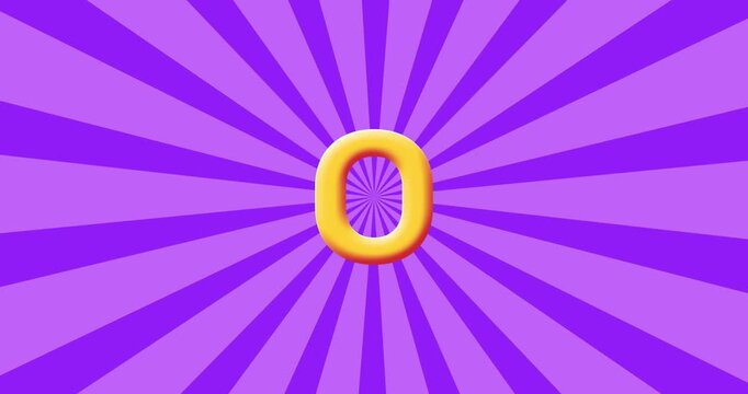 Wobbly Number 0 Animation for Kids Basic Math Education