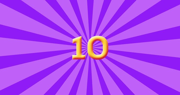 Wobbly Number 10 Animation for Kids Basic Math Education