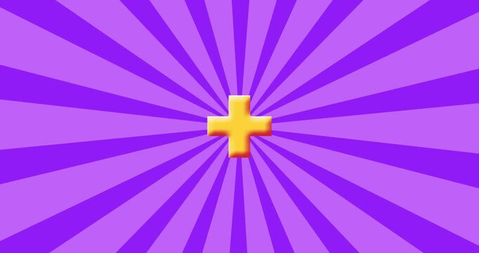 Wobbly Plus Symbol Animation for Kids Basic Math Education