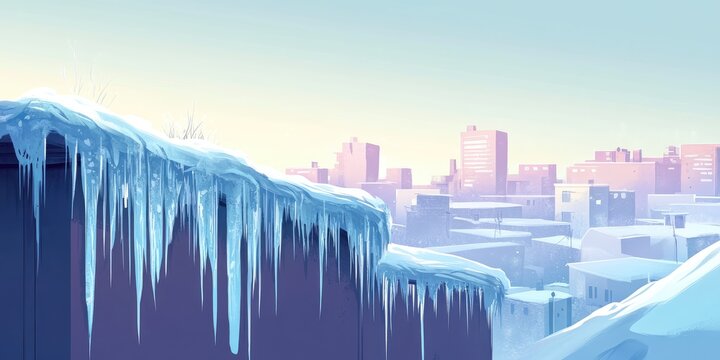 A city with a snowy mountain in the background