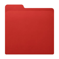 Obraz premium PNG Minimal red folder icon