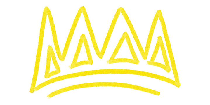 Hand-drawn yellow crown