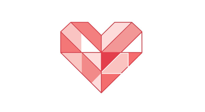 Geometric Heart Shape.