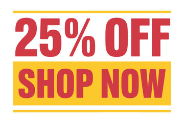 Discount Offer 25 Percent Off