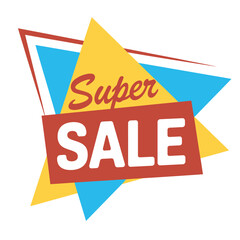 Colorful Super Sale Advertisement Graphic Design