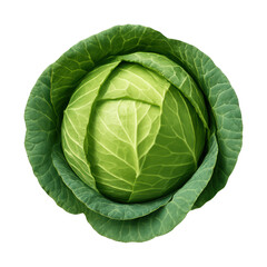 Fototapeta premium PNG Fresh green cabbage vegetable.