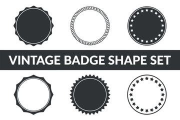 Vintage Badge Shape Set Collection