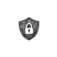 Sketch data encryption icon design