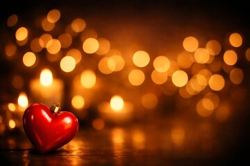 Warm Golden Bokeh Lights Background