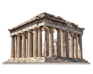 Obraz premium Elegant ancient Greek temple with majestic columns, evoking a sense of history and culture