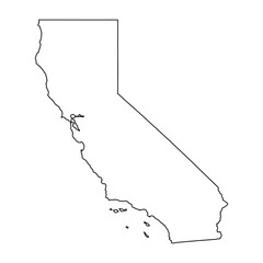 California state empty border outline