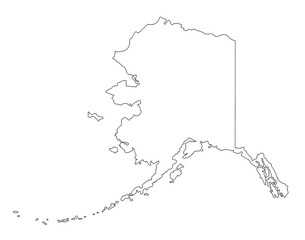 Alaska state empty border outline
