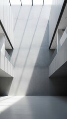 Obraz premium Contemporary Architectural Space With Dramatic Light And Shadow Play