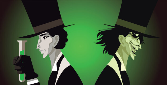 dr jekyll and mr hyde drinking a toxic potion