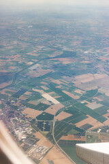 Obraz premium View from the plane of Panfilia woods and Reno River, Bologna, Italy