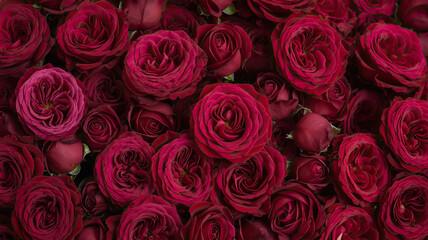 Fototapeta premium Vibrant cluster of red roses