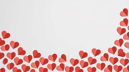 Scattered hearts border