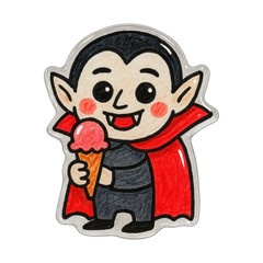 PNG Cute vampire eating ice cream