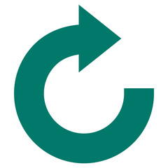 Flat Colored Refresh Icon for Web Browser Navigation