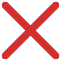 Fototapeta premium Flat Colored Close Icon for User Interface Interaction