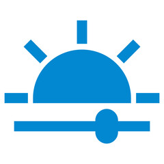 Obraz premium Flat Colored Brightness Icon for Display Settings