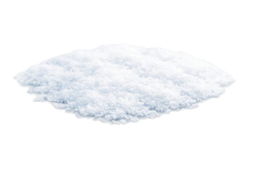 Fototapeta premium Pile of fresh white snow accumulating on ground, winter weather element for seasonal design projects, transparent background