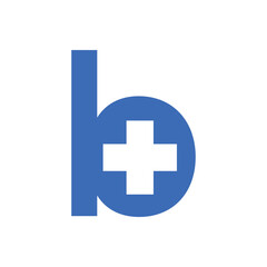 Obraz premium Letter B Health Icon, Medical, Wellness, Pharmacy and Hospital Symbol Design