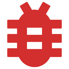 Obraz premium Flat Colored Bug Report Icon for Technical Support