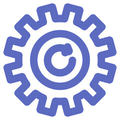 Flat Colored System Update Icon for Software Maintenance