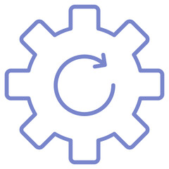 Obraz premium Flat Colored System Update Icon for Software Maintenance