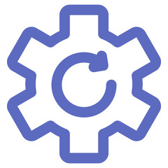 Obraz premium Flat Colored System Update Icon for Software Maintenance