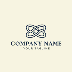 Naklejka premium Elegant Infinity Symbol Logo Design for Company Branding.