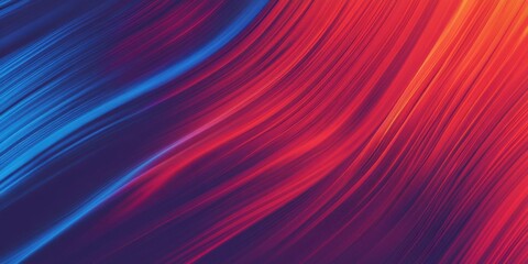 Abstract color background with flowing lines in vibrant blue red and orange gradient. Modern digital art design suitable for creative projects and wallpapers.