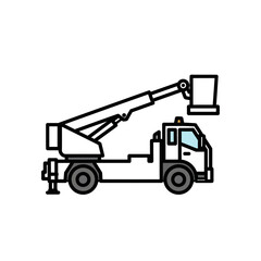 Naklejka premium Aerial Work Platform Truck Icon