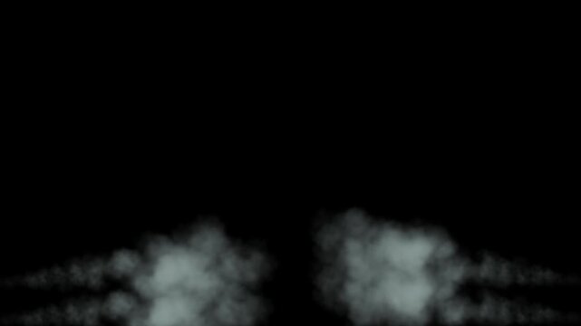 Smoke and Fog Overlay Elements on Black Background for Creative Design and Visual Effects