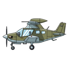 Obraz premium Cartoon Military Aircraft