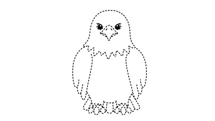 Obraz premium Cute cartoon owl standing on looking happy and friendly