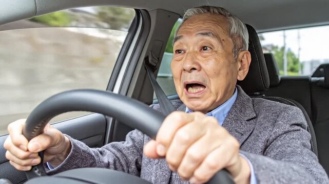 危ない高齢ドライバー　逆走　急発進　免許返納