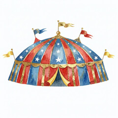 circus tent isolated on white