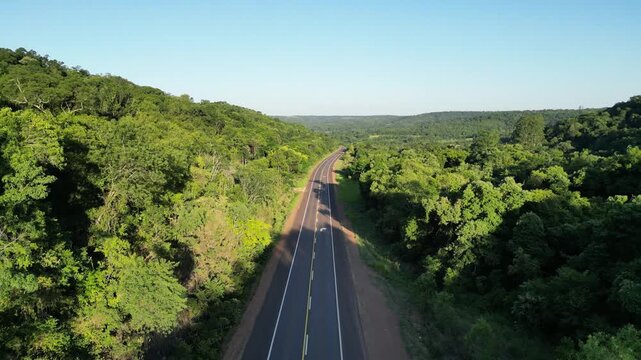 Vista a&eacute;rea Ruta 14 en Cerro Azul, Misiones, Argentina